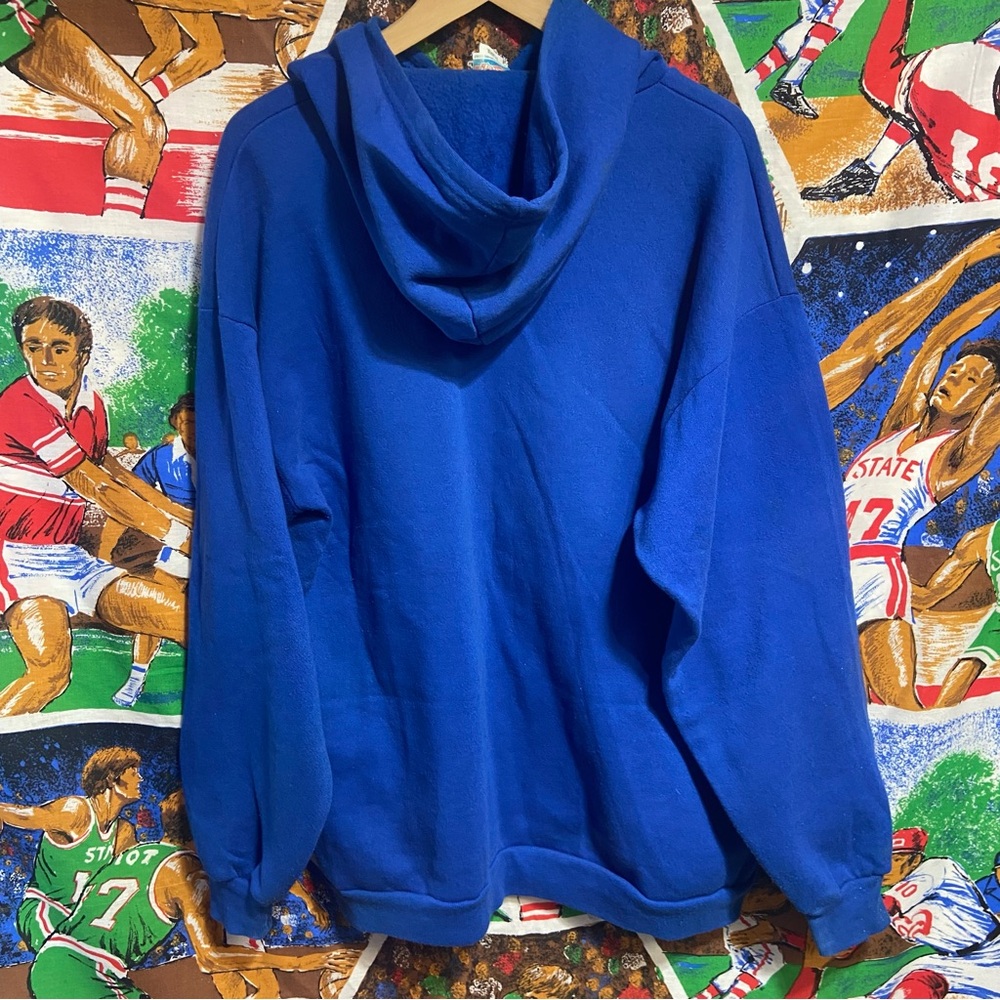 Vintage New York Giants Fred Flintstone Caricature Pullover Hoodie - Picture 2 of 10